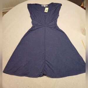 Max Studio NWT Heather Navy Sleeveless Dress Size M